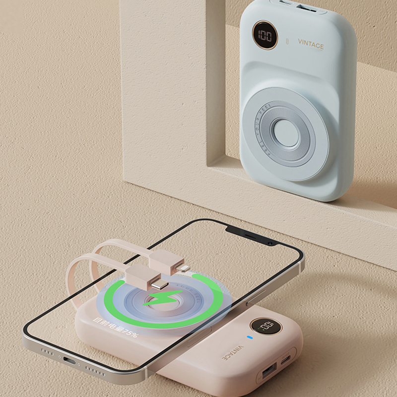 Cell Phone Chargers Laika series - Magnetic wireless quick charge mobile power 10000mah with dual wires
Cell Phone Chargers Laika series - Magnetic wireless quick charge mobile power 10000mah with dual wires