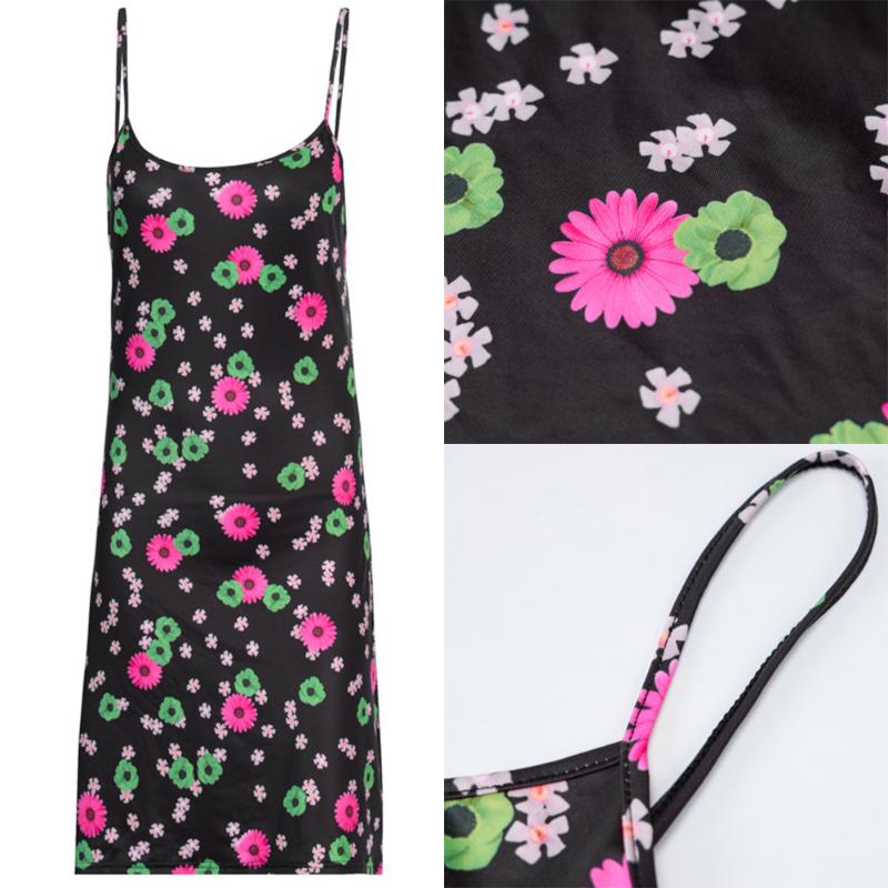 Summer Vintage Spaghetti Strap Floral Dresses Sweet Backless A-line Mini Dress Fashion Flower Black Party Dresses
Summer Vintage Spaghetti Strap Floral Dresses Sweet Backless A-line Mini Dress Fashion Flower Black Party Dresses