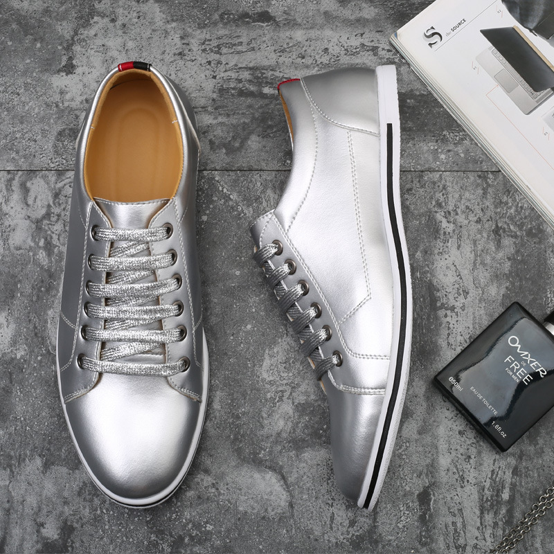 2020 New Silver Fashions Male Sneakers Breathable Lace Up to Leisure Spring Men's Chaussure Leather Shoes 91mf
2020 New Silver Fashions Male Sneakers Breathable Lace Up to Leisure Spring Men's Chaussure Leather Shoes 91mf