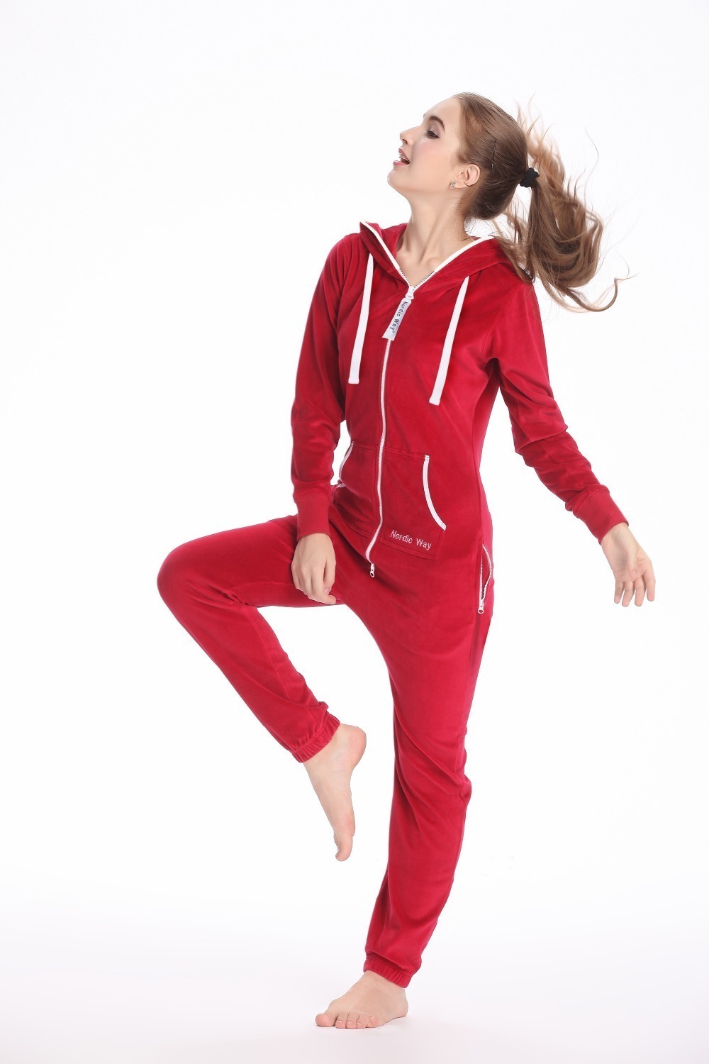 Nordic Way Onsie Velutum One Piece Jumpsuit Velvet Adult Romper Unisex Women Playsuit T200509