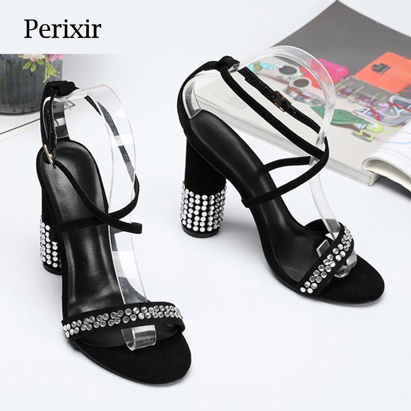 Perixire Design Women Sandals Round High Heel 10cm Crystal Black Suede Summer New 2021 Footwear Comfortable Lady Party Shoes1
Perixire Design Women Sandals Round High Heel 10cm Crystal Black Suede Summer New 2021 Footwear Comfortable Lady Party Shoes1