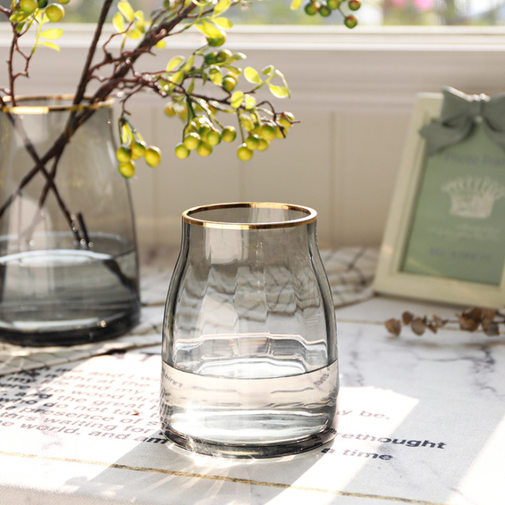 Nordic Light Luxury Glass Vase Decoration Dried Flowers Living Room Decoration Flower Arrangement Transparent Trace Gold Home Decoration, Green
Nordic Light Luxury Glass Vase Decoration Dried Flowers Living Room Decoration Flower Arrangement Transparent Trace Gold Home Decoration, Green