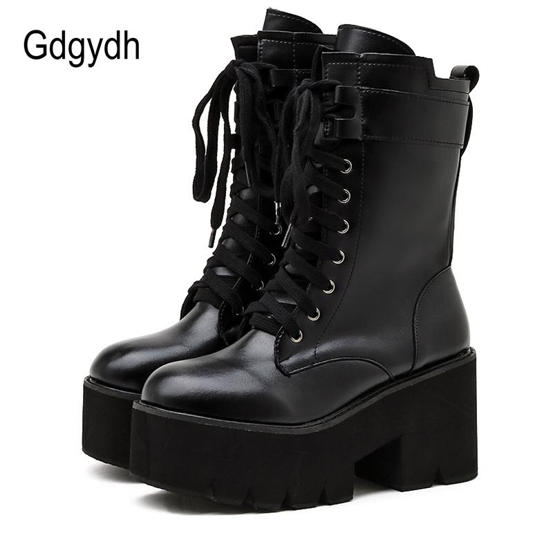 Gdgydh 2021 Spring Lace up Platform Harajuku Boots Women Black Gothic Mid Calf Boots For Women High Heel Drop Ship, Black shoes
Gdgydh 2021 Spring Lace up Platform Harajuku Boots Women Black Gothic Mid Calf Boots For Women High Heel Drop Ship, Black shoes