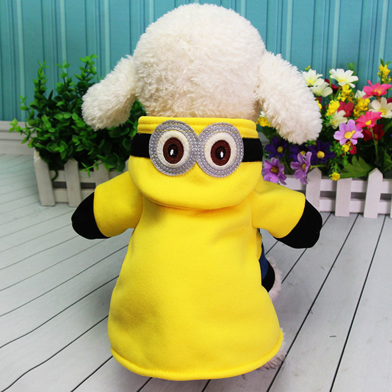 Minions Cosplay Dog Clothes For Small Dogs Winter French Bulldog Coat Cartoon Dog Halloween Costume Chihuahua Outfit Pet Clothes LJ201130