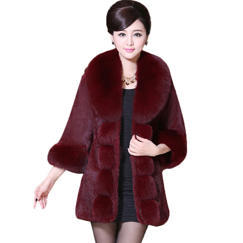 Faux Rex Rabbit Hair Ladies Fur Coat Medium Length New Fox Collar Imitation Female Skin Plus Size 4xl Outerwear R262 876j, Red wine
Faux Rex Rabbit Hair Ladies Fur Coat Medium Length New Fox Collar Imitation Female Skin Plus Size 4xl Outerwear R262 876j, Red wine