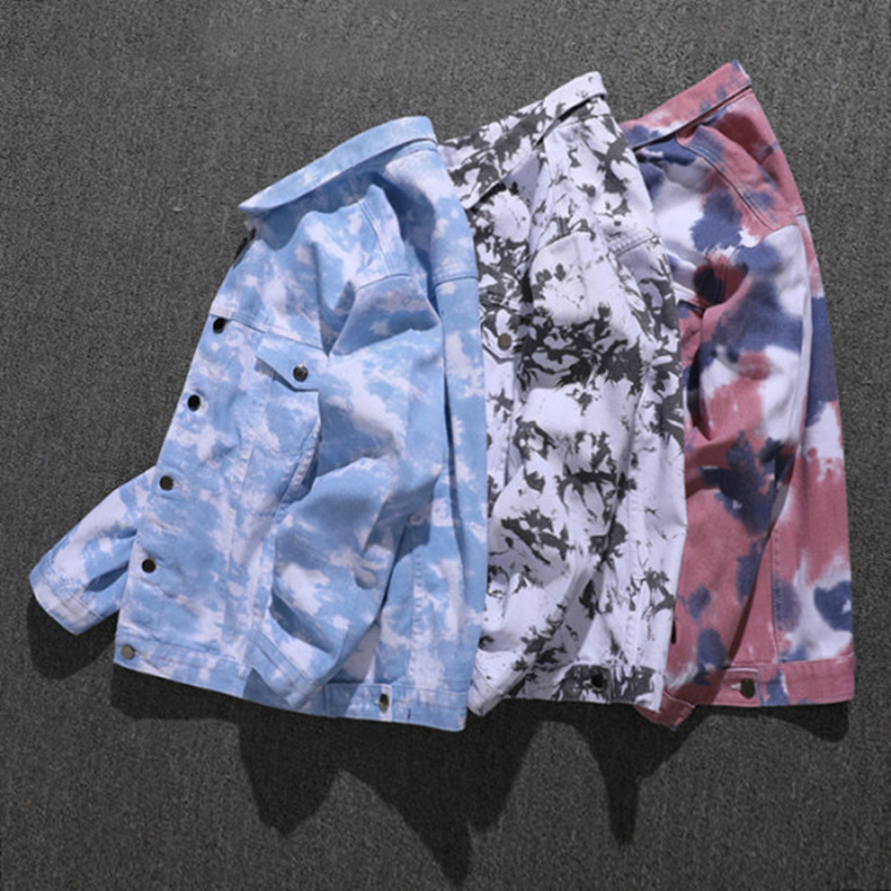 Men Camouflage printed Slim fit jeans Jackets Pink black white Hip Hop Man Streetwear Cotton Casual Denim Coat Plus Size 4XL 201116