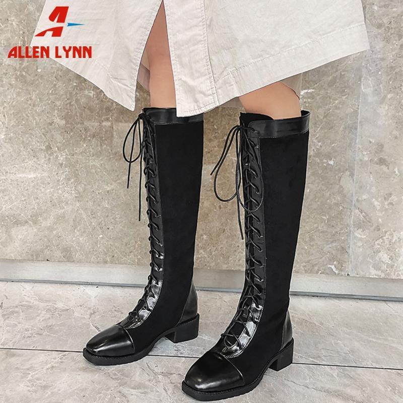 ALLEN New Spring Ladies Med Chunky Heels Shoes Woman lace-up Patchwork Ankle Boots Women Fashion Square Toe Boots1, Black short boots
ALLEN New Spring Ladies Med Chunky Heels Shoes Woman lace-up Patchwork Ankle Boots Women Fashion Square Toe Boots1, Black short boots