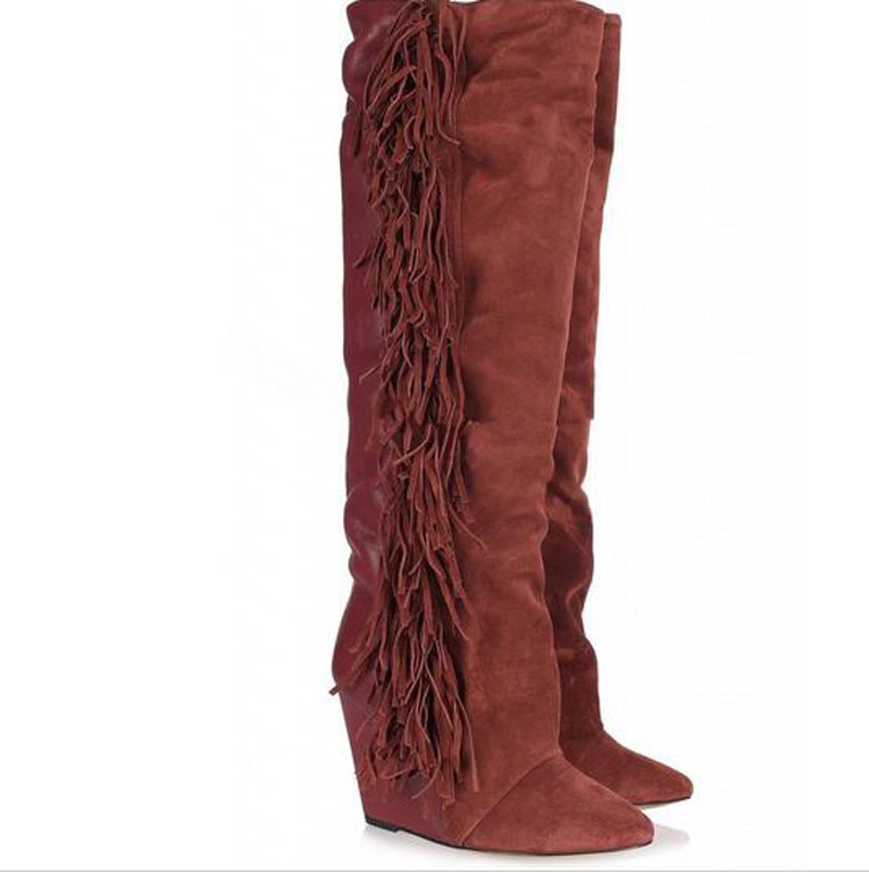 2020 Star European Super Knee High Suede Fringe Sister-in-law Platform New Fashion Women's Fashionable Motorcycle Free Boots Cg60, The picture
2020 Star European Super Knee High Suede Fringe Sister-in-law Platform New Fashion Women's Fashionable Motorcycle Free Boots Cg60, The picture