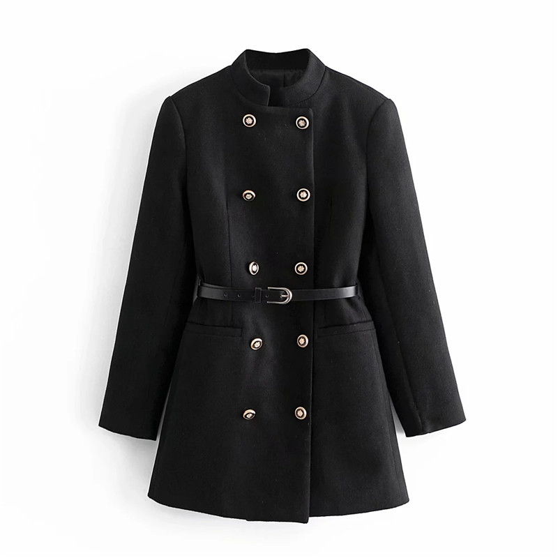 2021 New Winter Women Vintage Belted Double Breasted Pocket Long Sleeve Frock Black Coat Woman Office Wear S3ve
2021 New Winter Women Vintage Belted Double Breasted Pocket Long Sleeve Frock Black Coat Woman Office Wear S3ve