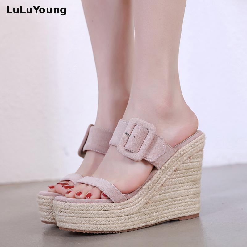 Holiday Sandals High Heel Strew Wedges 13cm Heel High Sandals Summer Women Open Toe Shoes Female, Beige
Holiday Sandals High Heel Strew Wedges 13cm Heel High Sandals Summer Women Open Toe Shoes Female, Beige