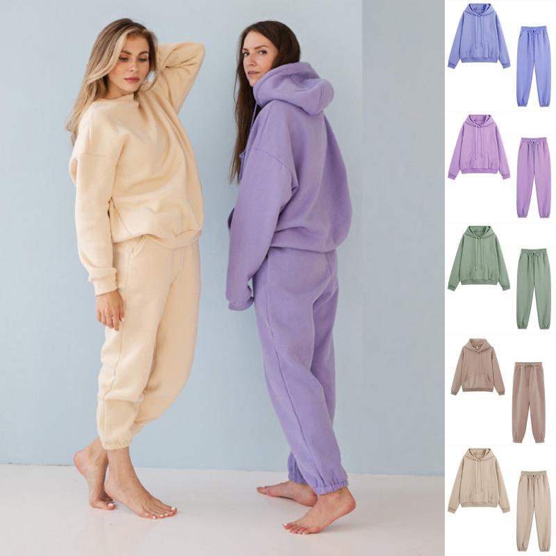 2020 Winter Tracksuits Women' Casual Solid Color Long Sleeved Hoodie Trousers Sweatshirt Ladies Two Piece Sports Suit #3, Blue
2020 Winter Tracksuits Women' Casual Solid Color Long Sleeved Hoodie Trousers Sweatshirt Ladies Two Piece Sports Suit #3, Blue