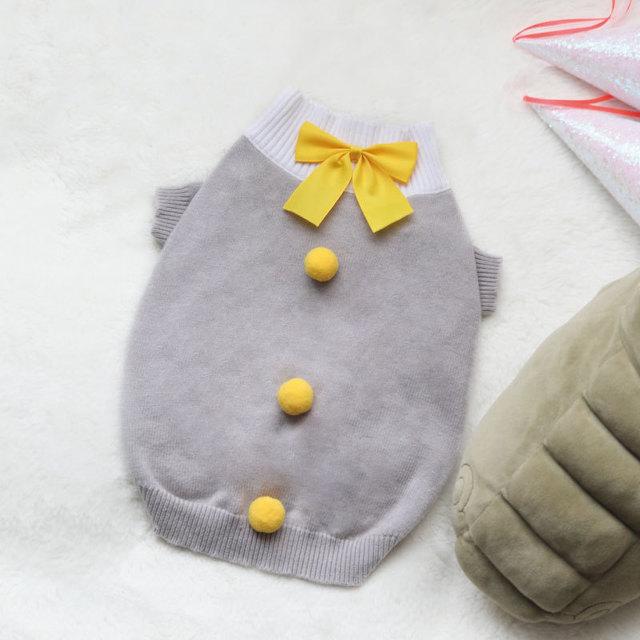 Autumn and winter pet sweater bowknot dog cat clothes law fighting fat dog Schnauzer small and medium-sized dogs, Gray
Autumn and winter pet sweater bowknot dog cat clothes law fighting fat dog Schnauzer small and medium-sized dogs, Gray