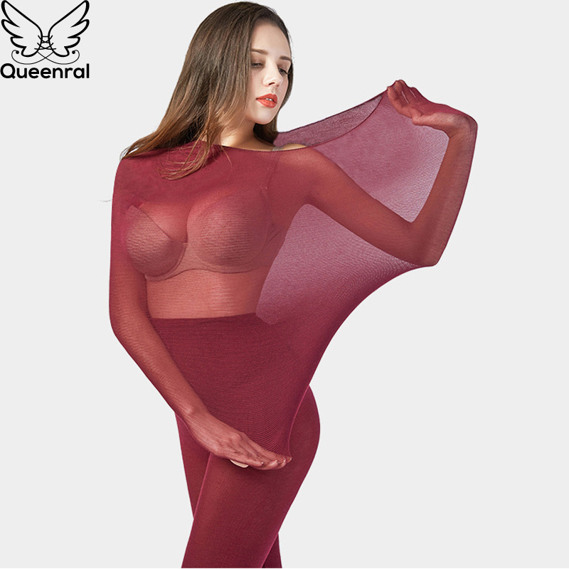 Queenral Long Johns Thermal Underwear For Women/Men Thermo Suit Ultra-thin Winter Clothes Thermo Underwear Sets Female/Male Warm 201027