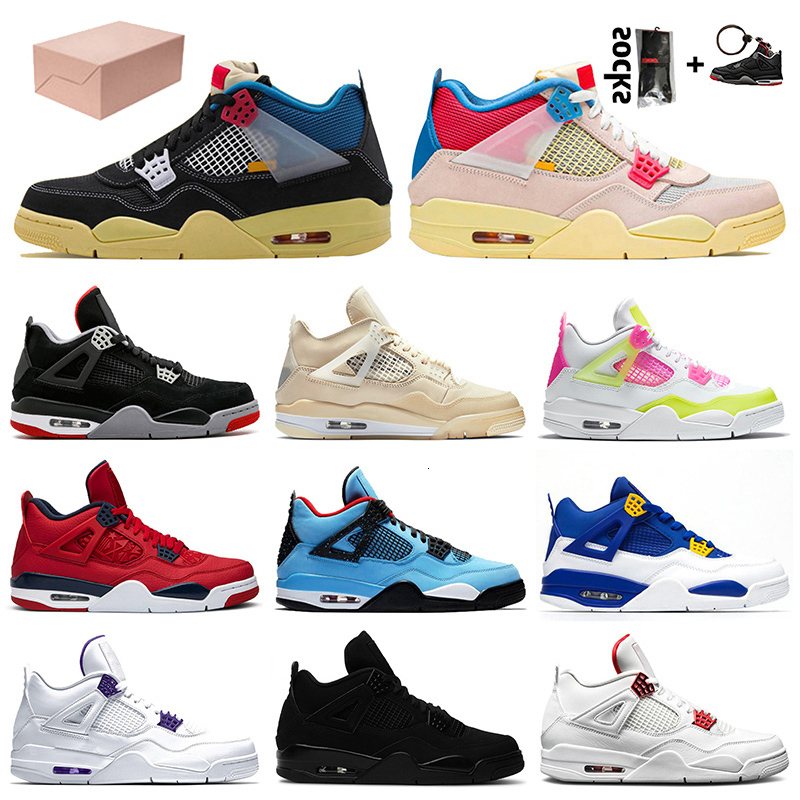 2020 Hot Jumpman With Box Guava Ice Union 4 4s Basketball Shoes Travis Sail Black Cat Court Purple Women Mens Trainers Sneakers, #9 40-47
2020 Hot Jumpman With Box Guava Ice Union 4 4s Basketball Shoes Travis Sail Black Cat Court Purple Women Mens Trainers Sneakers, #9 40-47