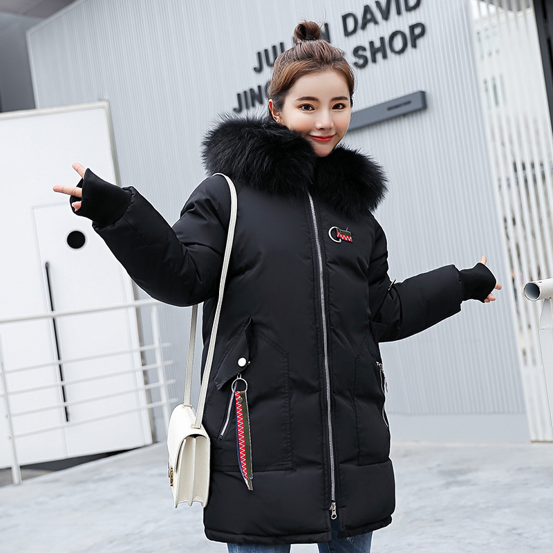 2019 Winter Jacket Women Fur Hooded Parka Long Coats embroidery Cotton Padded Winter Coat Women Warm Thicken Jaqueta Feminina T200114