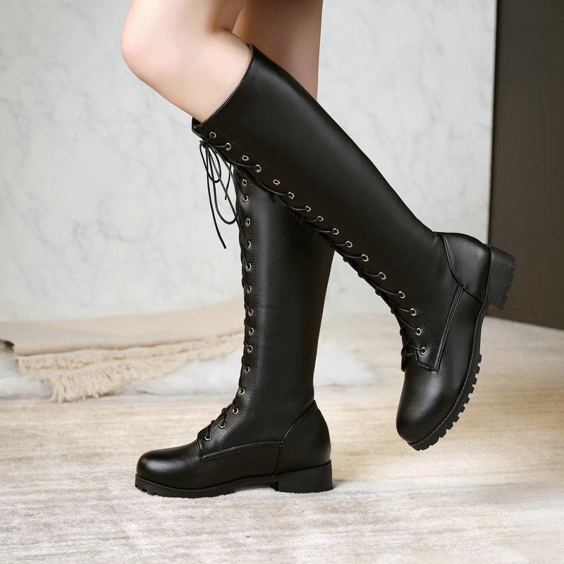 2021 Fashion Women's Shoes Front Lace up Anti-skid Knight Boots Platform Boots Women Winter High Black Riding Autumn, Beige
2021 Fashion Women's Shoes Front Lace up Anti-skid Knight Boots Platform Boots Women Winter High Black Riding Autumn, Beige