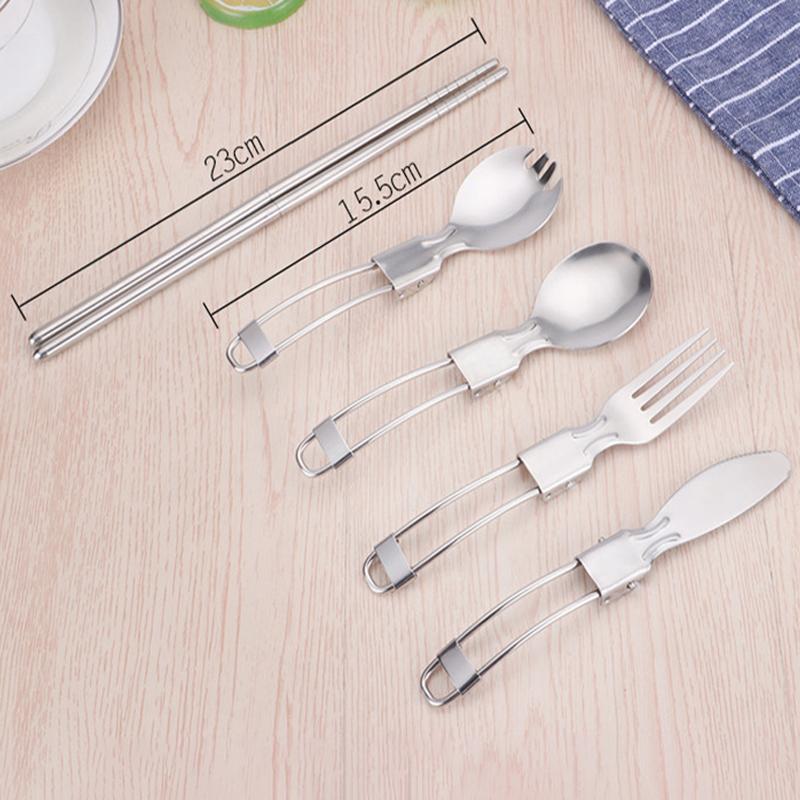 1pcs 304 Stainless Steel Outdoor Utensil Chopsticks/Spoon/Fork Multi Purpose Cookware Kitchen Supplies Foldable Silver Portable
1pcs 304 Stainless Steel Outdoor Utensil Chopsticks/Spoon/Fork Multi Purpose Cookware Kitchen Supplies Foldable Silver Portable