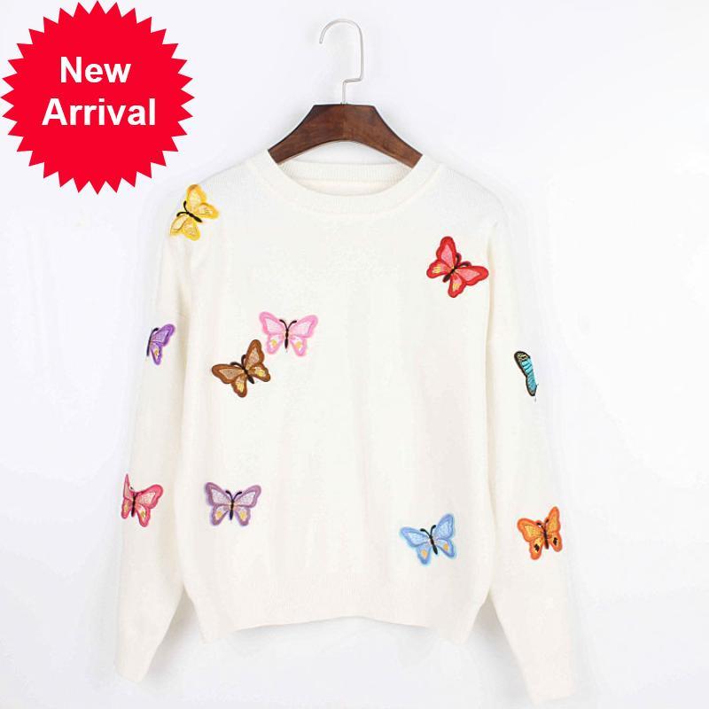 2021 New Autumn O-neck of Soft Casual Shirt Butterfly Patch Embroidery Pullover Black Top Coat Clothes Evrz, Beige
2021 New Autumn O-neck of Soft Casual Shirt Butterfly Patch Embroidery Pullover Black Top Coat Clothes Evrz, Beige
