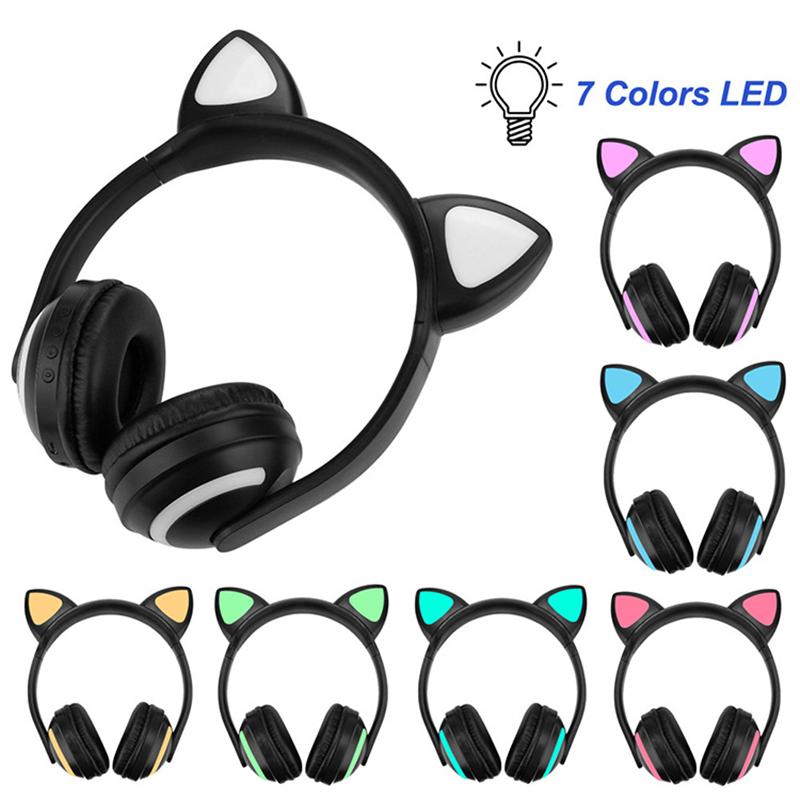 Cute Cat Ear Bluetooth Headphone Earphone Flashing Glowing Headphones Gaming Music Deer Devil Ear Headset Earphones, Black
Cute Cat Ear Bluetooth Headphone Earphone Flashing Glowing Headphones Gaming Music Deer Devil Ear Headset Earphones, Black