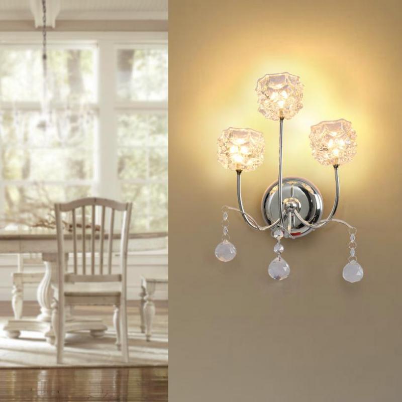 Hotel room Wall Mounted Glass crystal lamp bedroom wall sconce 3 head G4 Led light large hallway stair lighting
Hotel room Wall Mounted Glass crystal lamp bedroom wall sconce 3 head G4 Led light large hallway stair lighting