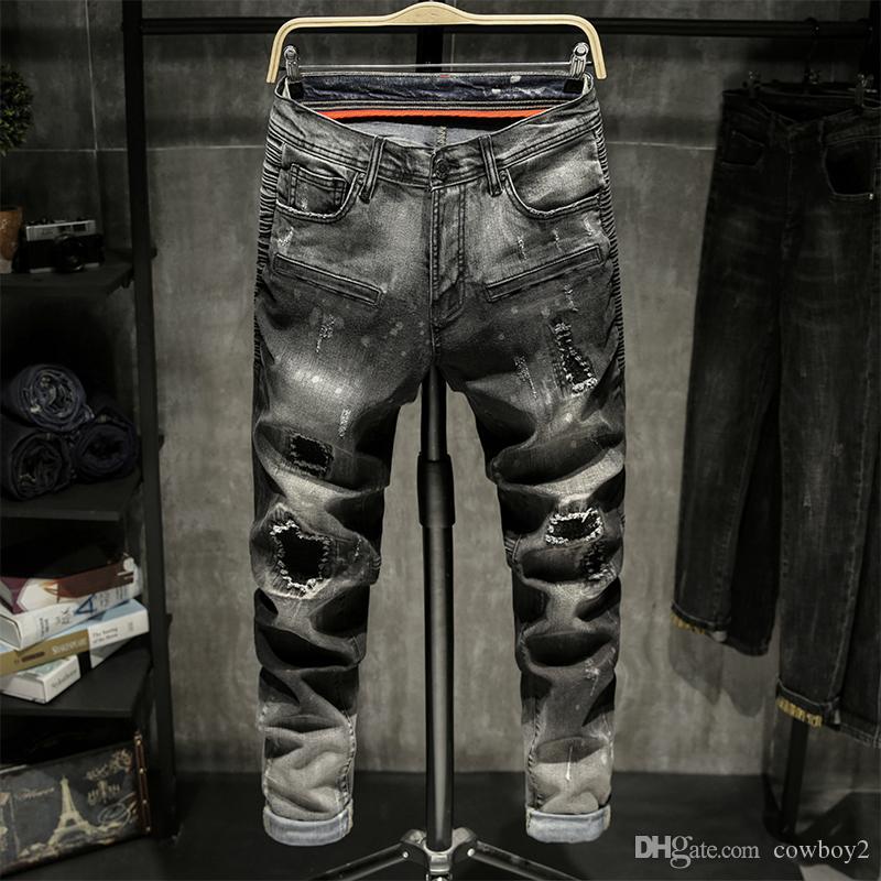 2021 brand fashion luxury designer men's jeans balman square jeans motorcycle knight high grade tight l men, Blue
2021 brand fashion luxury designer men's jeans balman square jeans motorcycle knight high grade tight l men, Blue