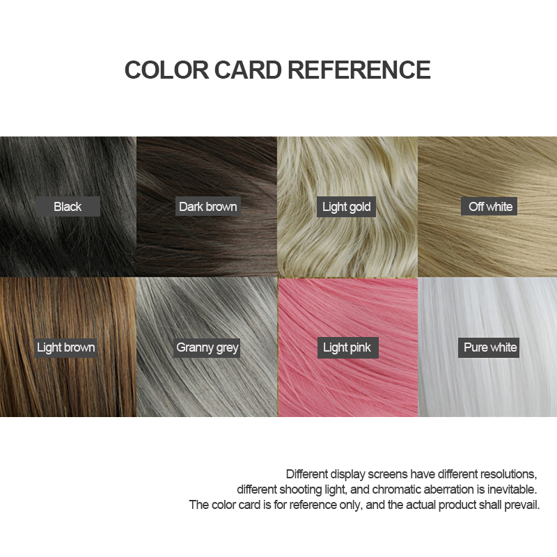 Multicolor Hair Wigs Mid Part Long Curly Hair European American Style Fashion High Temperature Silk Big Wavy WH0535