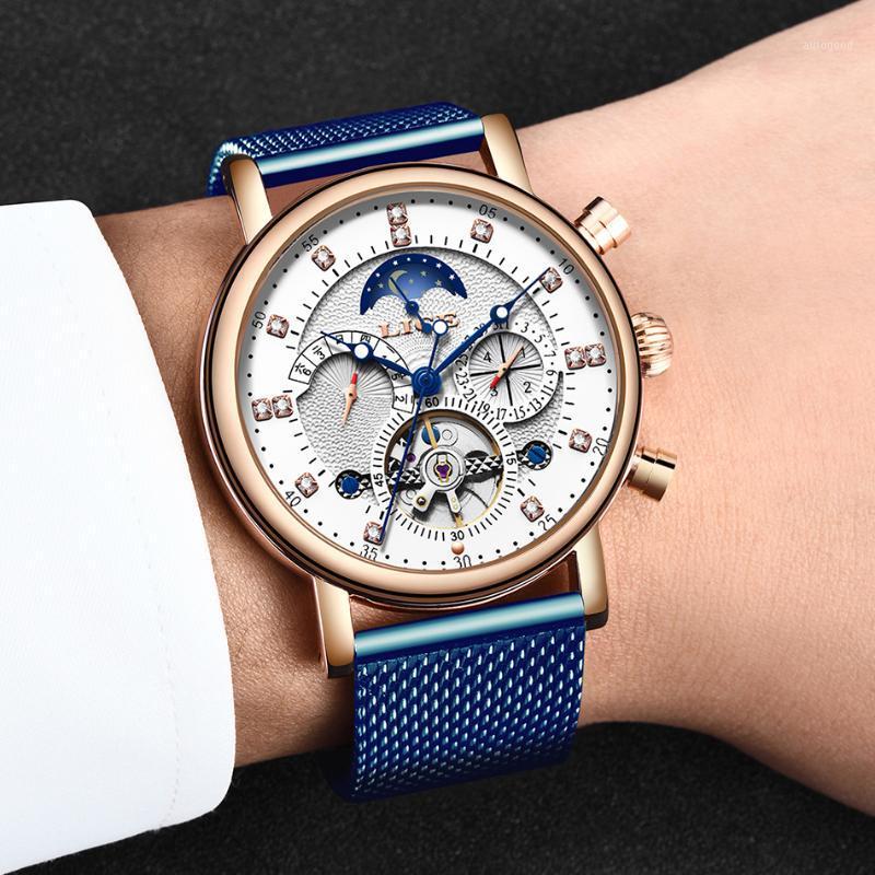 Wristwatches LIGE Gift Mens Watches Fashion Tourbillon Automatic Mechanical Watch Men Stainless Steel Relogio Masculino1, Rose gold black l
Wristwatches LIGE Gift Mens Watches Fashion Tourbillon Automatic Mechanical Watch Men Stainless Steel Relogio Masculino1, Rose gold black l
