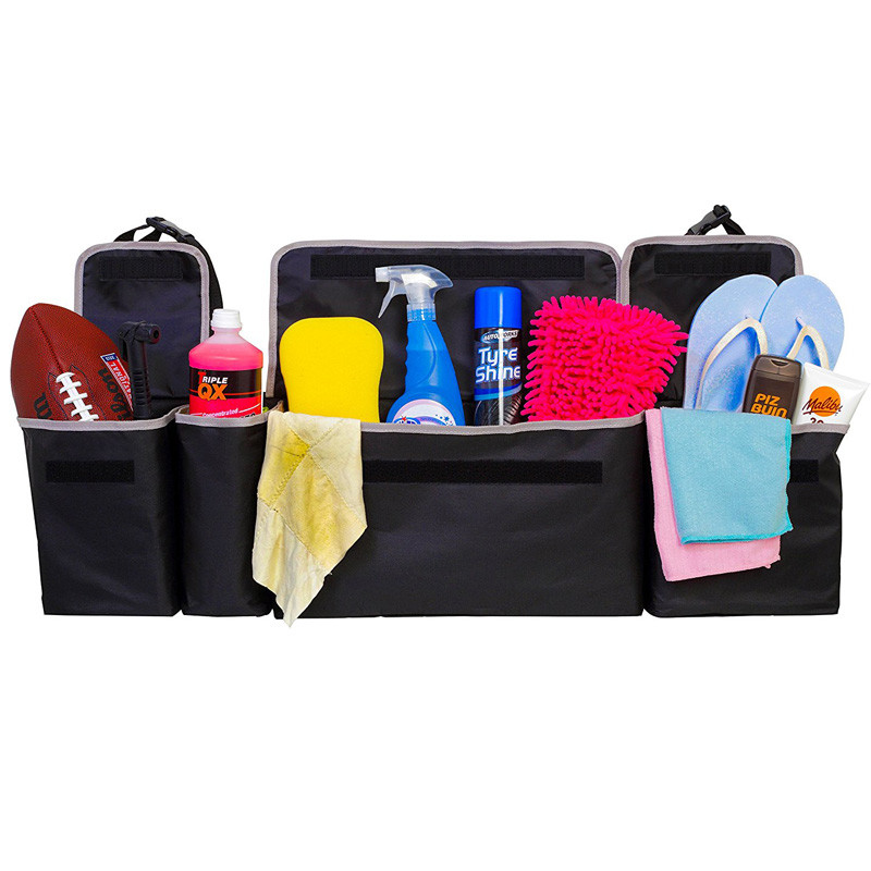 Car Trunk Organizer Backseat Storage Bag High Capacity Multiuse Oxford Cloth Car Seat Back Organizers Interior Accessories QC4728