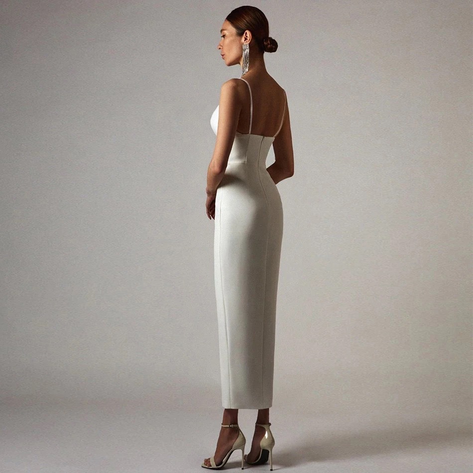 Simple Spaghetti Straps Sheath Satin Wedding Dress For Women 2022 Sexy Side Split Ankle Length Bridal Reception Gowns Summer Beach Bride Dresses Robe 