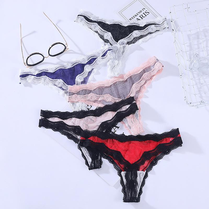Women Sexy Lace Lingerie Temptation Low-waist Panties Embroidery Thong Transparent Hollow Out Underwear Female G String, Pink
Women Sexy Lace Lingerie Temptation Low-waist Panties Embroidery Thong Transparent Hollow Out Underwear Female G String, Pink