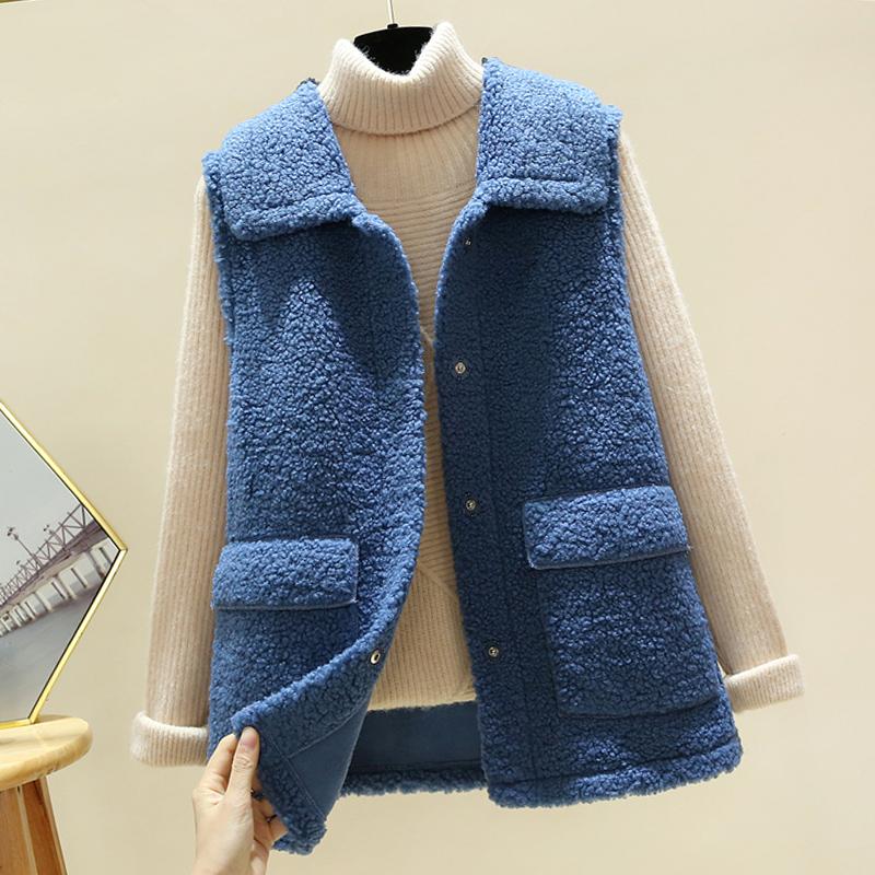 2020 new loose lamb wool winter vest vest jacket female fur one-piece waistcoat spring and autumn Korean waistcoat, Colour3
2020 new loose lamb wool winter vest vest jacket female fur one-piece waistcoat spring and autumn Korean waistcoat, Colour3