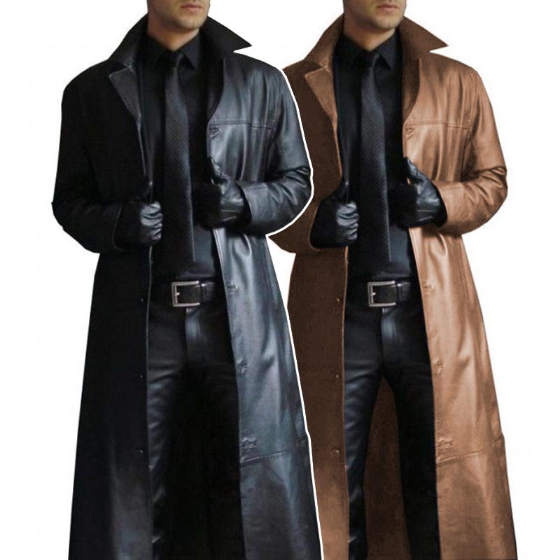 Fashion Men Medieval Steampunk Long Leather Jackets Vintage Autumn Winter Outerwear Faux Leather Trench Coat Cardigans Men Coat, Black
Fashion Men Medieval Steampunk Long Leather Jackets Vintage Autumn Winter Outerwear Faux Leather Trench Coat Cardigans Men Coat, Black