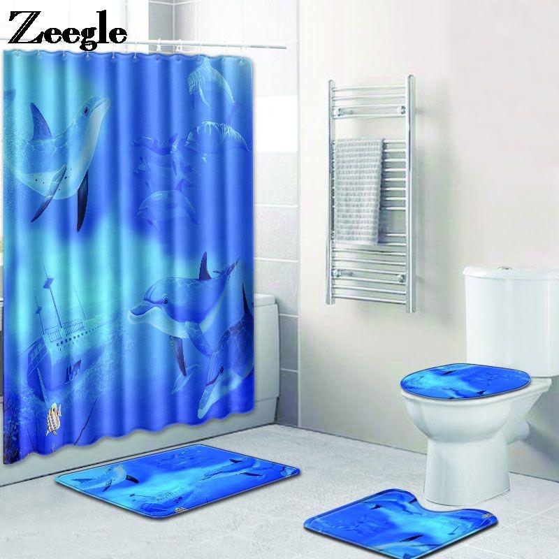 Sea World Printed Bath Mat and Shower Curtain Set Non-Slip Bath Carpet Toilet Seat Cover Mat Home Decor Shower Floor
Sea World Printed Bath Mat and Shower Curtain Set Non-Slip Bath Carpet Toilet Seat Cover Mat Home Decor Shower Floor