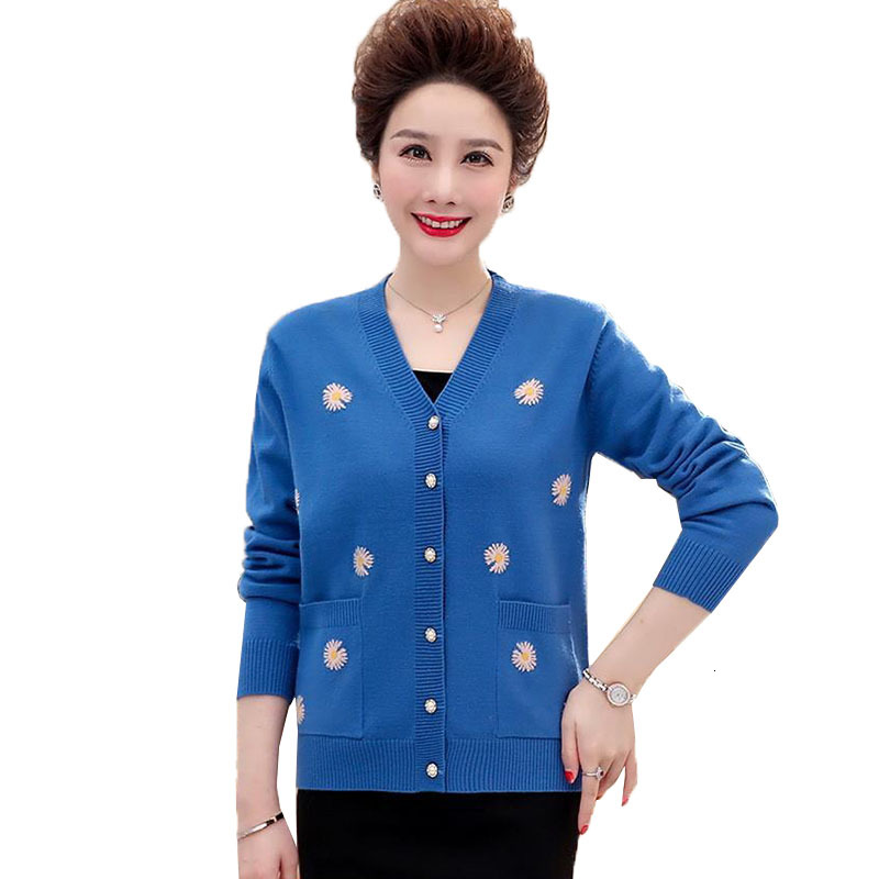 Middle-aged Elderly Mother Short Spring Mesh Cardigan Feminine Cleavage v Long Sleeve Sweater Plus Thin Size R711 Qjub, Blue
Middle-aged Elderly Mother Short Spring Mesh Cardigan Feminine Cleavage v Long Sleeve Sweater Plus Thin Size R711 Qjub, Blue