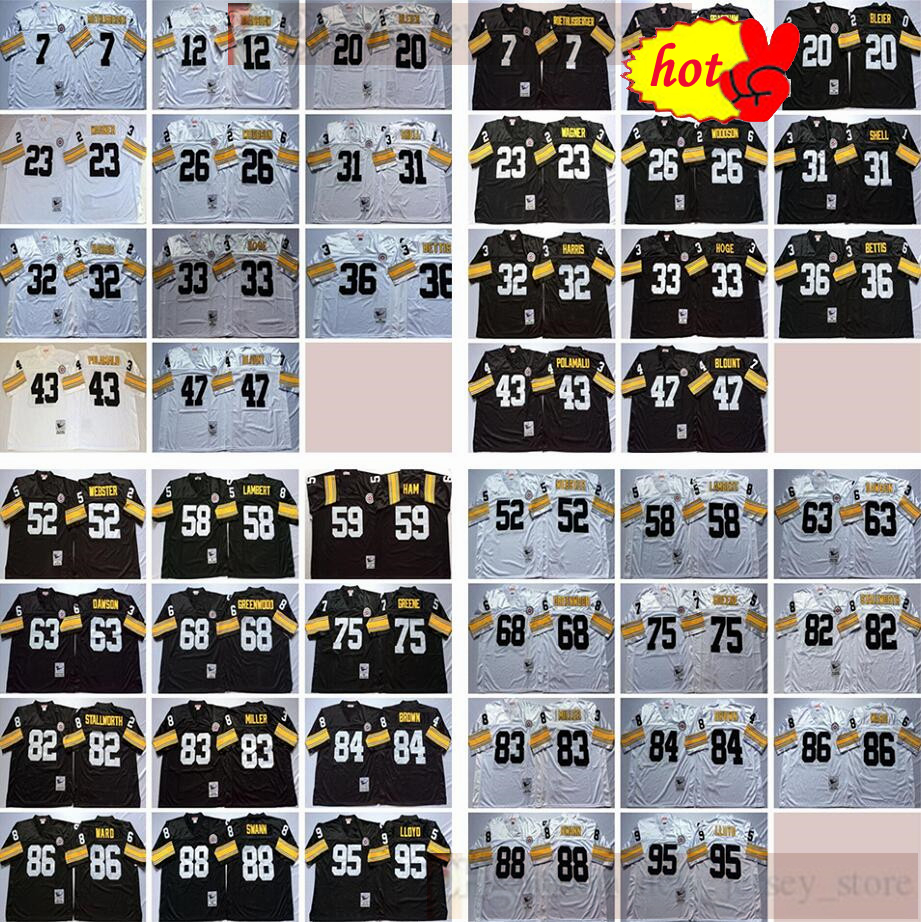 NCAA Football Retro Vintage 83 Heath Miller John Stallworth Jack Ham Antonio Brown Hines Ward Lynn Swann Greg Lloyd Jerseys Mens Black Cheap, As picture
NCAA Football Retro Vintage 83 Heath Miller John Stallworth Jack Ham Antonio Brown Hines Ward Lynn Swann Greg Lloyd Jerseys Mens Black Cheap, As picture