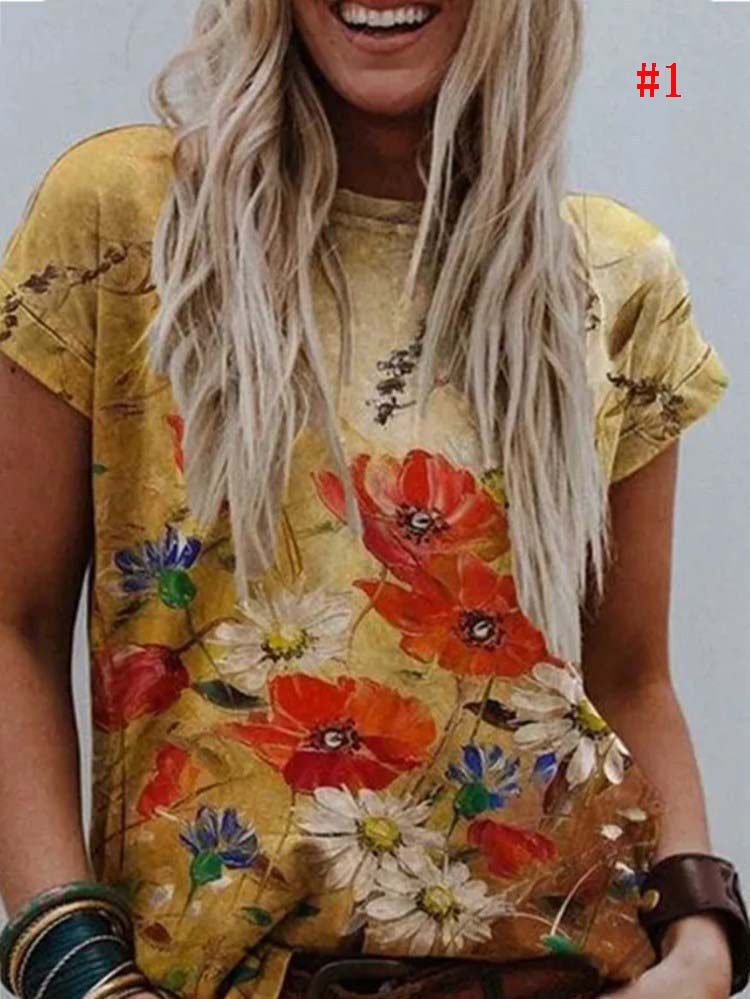 2021 European and European DHGATE cross-border new summer women's clothing is a hot seller of retro print round collar T-shirt and short, White
2021 European and European DHGATE cross-border new summer women's clothing is a hot seller of retro print round collar T-shirt and short, White
