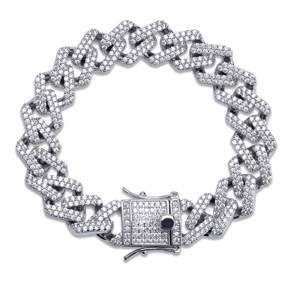 14mm 7/8/9/10inches Cuban Link Chain Bracelet Micro Pave Cubic Zircon Iced Out HipHop Jewelry For Male
14mm 7/8/9/10inches Cuban Link Chain Bracelet Micro Pave Cubic Zircon Iced Out HipHop Jewelry For Male