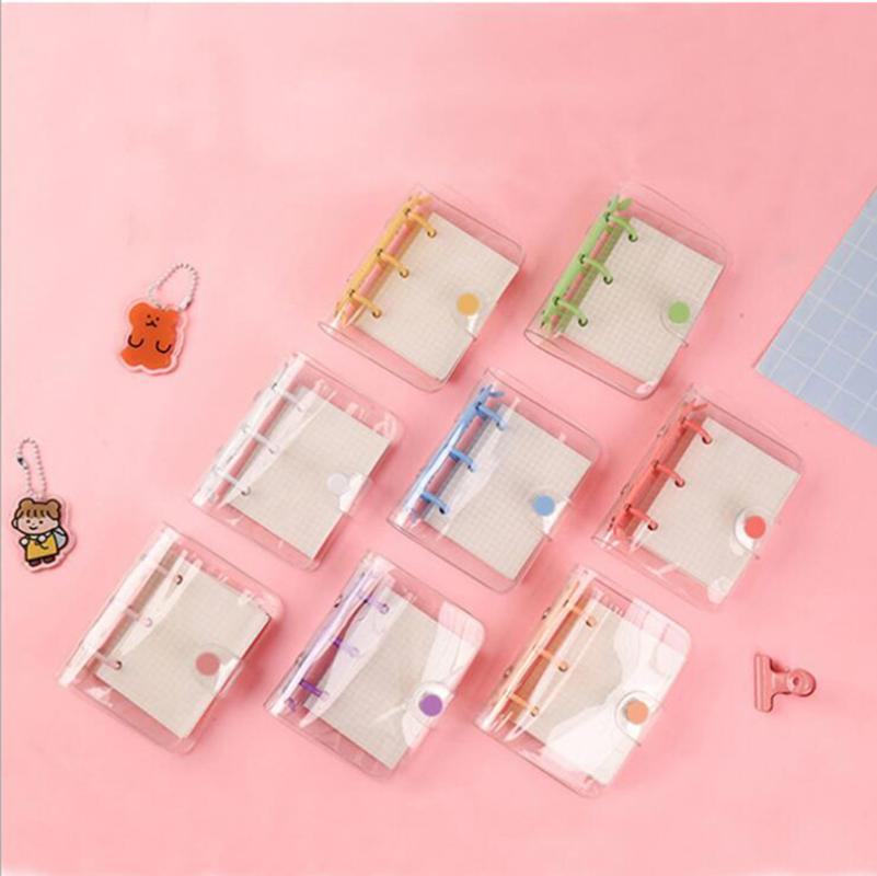 Transparent 3 Ring Mini Loose-leaf Notebook Student Portable Hand Book Ring Binder School Supplies Stationery
Transparent 3 Ring Mini Loose-leaf Notebook Student Portable Hand Book Ring Binder School Supplies Stationery