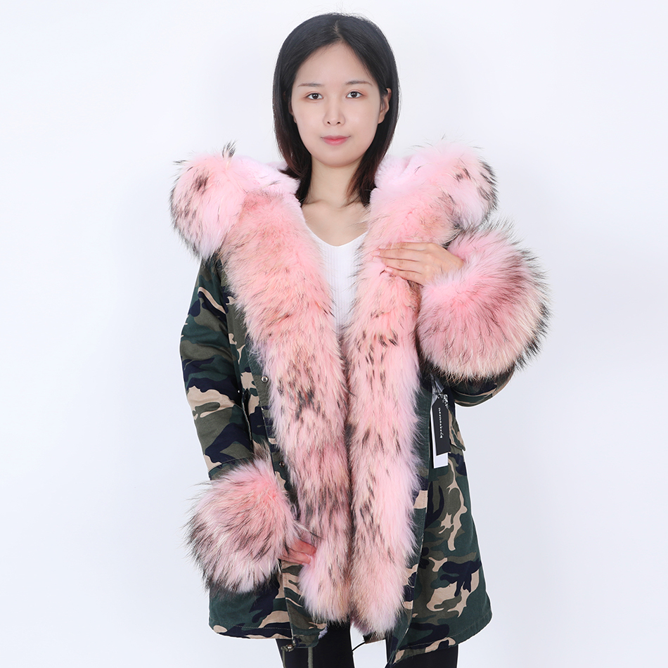 2021 New Maomaokong Winter Women Coats Pink Royal Fur Coat Natural Raccoon Skin Collar Long Parkas Hot Women's Jacket AKWK, D13-4
2021 New Maomaokong Winter Women Coats Pink Royal Fur Coat Natural Raccoon Skin Collar Long Parkas Hot Women's Jacket AKWK, D13-4