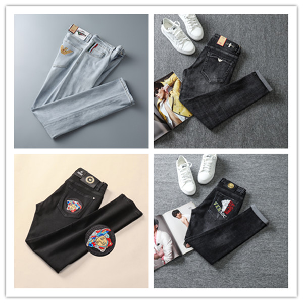 Slim-leg Jeans Casual Mens Slim Pants High Quality High Street Biker Denim Size W28-W38 New luxurys Fashion Mens Jeans Designer Jeans, Blue
Slim-leg Jeans Casual Mens Slim Pants High Quality High Street Biker Denim Size W28-W38 New luxurys Fashion Mens Jeans Designer Jeans, Blue