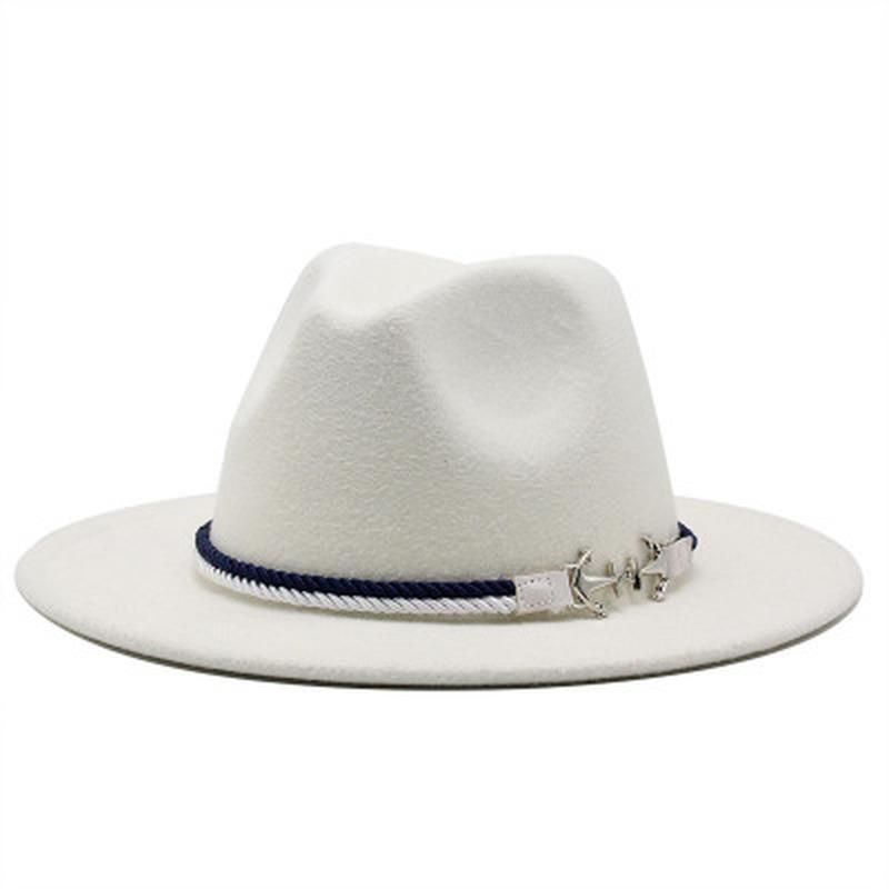 women hats band belt elegant formal casual winter hats women men solid wide brim felted fedora pink red black autumn new men hat, White
women hats band belt elegant formal casual winter hats women men solid wide brim felted fedora pink red black autumn new men hat, White