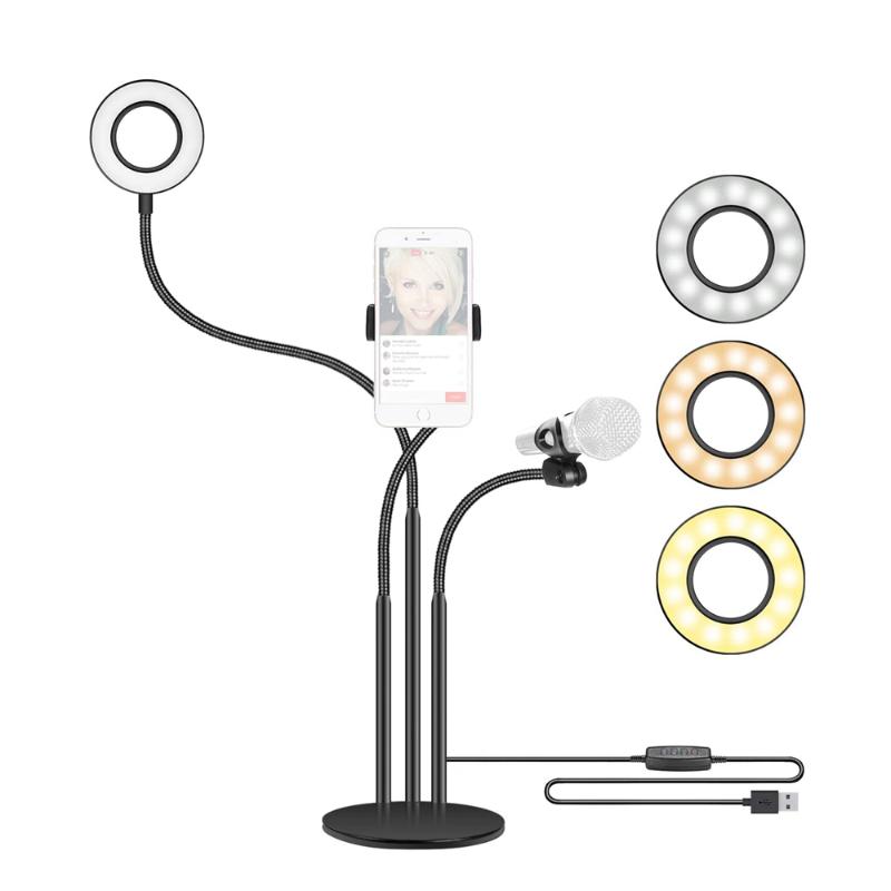 LED Desktop Video Ring Light Fill Lamp Phone Microphone Holder Selfie With Weight Base USB For YouTube Tik Tok Live Streaming
LED Desktop Video Ring Light Fill Lamp Phone Microphone Holder Selfie With Weight Base USB For YouTube Tik Tok Live Streaming