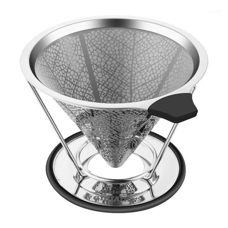 Pour over Coffee Dripper, Stainless Steel Coffee Filters Cone with Stand Reusable Paperless Pour over Maker for 1-4 Cup1
Pour over Coffee Dripper, Stainless Steel Coffee Filters Cone with Stand Reusable Paperless Pour over Maker for 1-4 Cup1