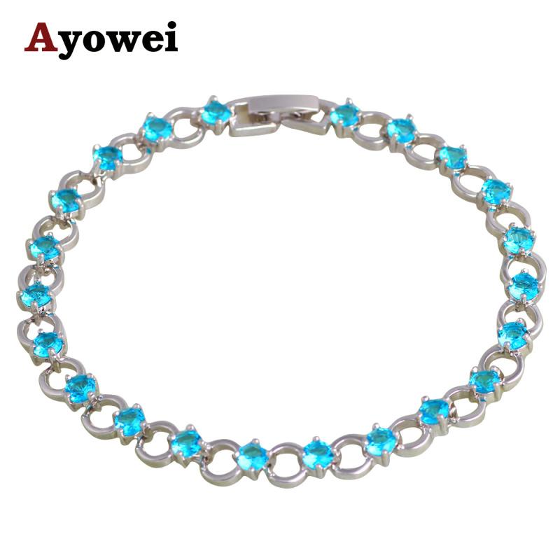 Wedding Charm Bracelets for Ladies Light Blue Zircon Charm Bracelets Silver Distinctive Fashion Jewelry TBS1096A
Wedding Charm Bracelets for Ladies Light Blue Zircon Charm Bracelets Silver Distinctive Fashion Jewelry TBS1096A