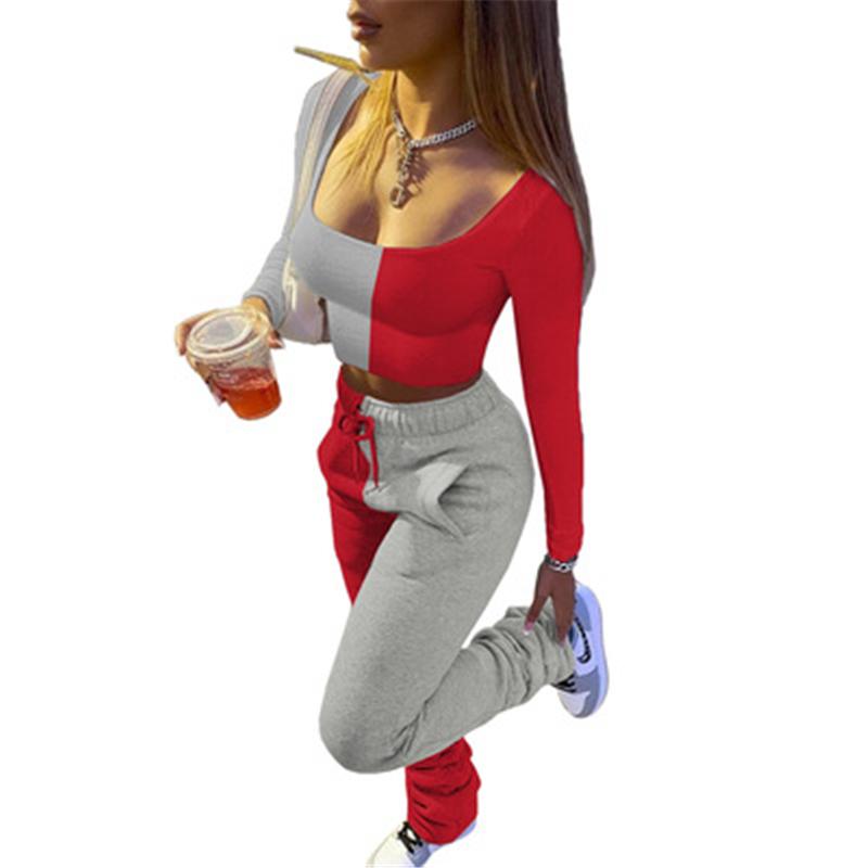 Ladies Splicing Sports Sets Fashion Trend Long Sleeve Short Tops Drawstring Folds Pant Suits Designer Female Winter Casual Loose Tracksuits, Black
Ladies Splicing Sports Sets Fashion Trend Long Sleeve Short Tops Drawstring Folds Pant Suits Designer Female Winter Casual Loose Tracksuits, Black