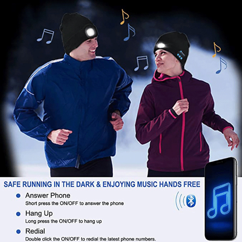2021 new winter spring Bluetooth knitted outdoor night running night fishing led light lighting bluetooth lamp cap custom wholesale unisex, Black
2021 new winter spring Bluetooth knitted outdoor night running night fishing led light lighting bluetooth lamp cap custom wholesale unisex, Black