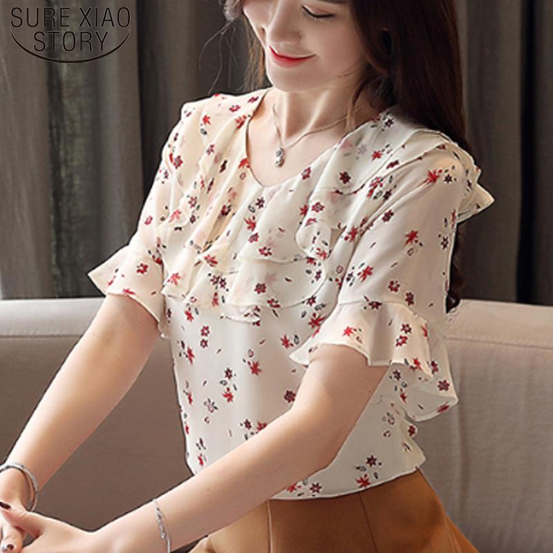 Women's Blouses & Shirts Fashion Ruffle Blouse Casual V-neck Chiffon Blusas Mujer De Moda 2022 Women Elegant Summer Ladies Clothes 4939 50, White
Women's Blouses & Shirts Fashion Ruffle Blouse Casual V-neck Chiffon Blusas Mujer De Moda 2022 Women Elegant Summer Ladies Clothes 4939 50, White