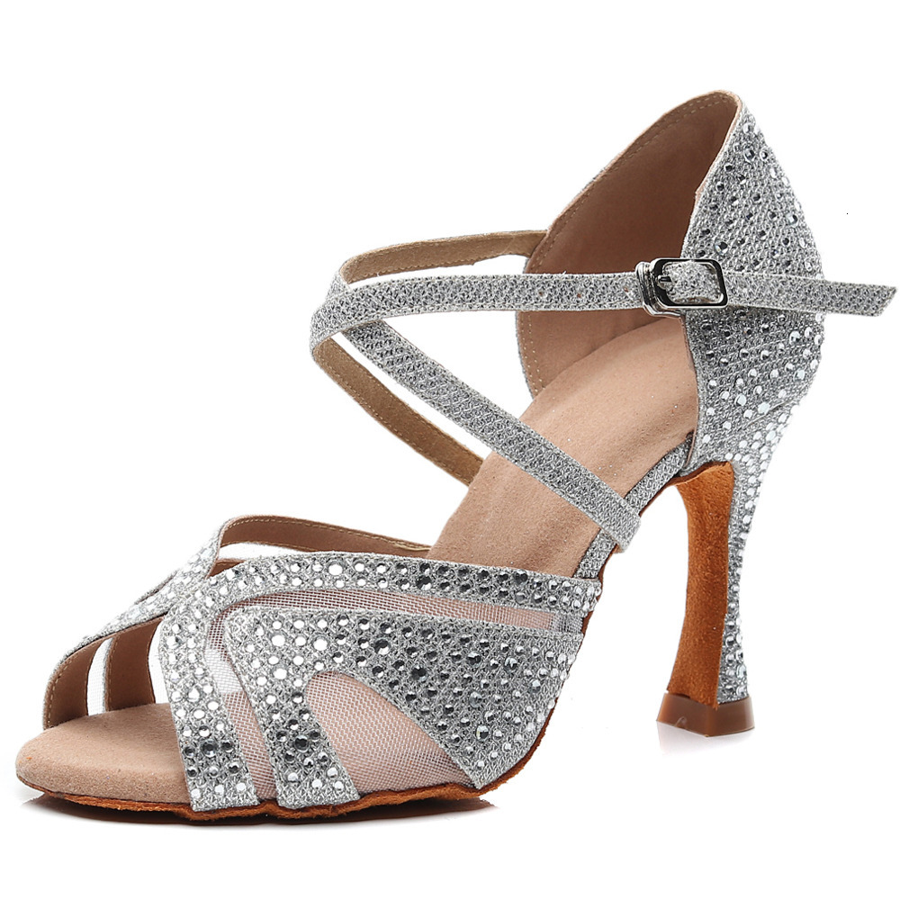 Outdoor Ballroom Rubber Dance Social Ladies Latin Woman Shoes Grey Strass L5n7, Two inches heel.
Outdoor Ballroom Rubber Dance Social Ladies Latin Woman Shoes Grey Strass L5n7, Two inches heel.