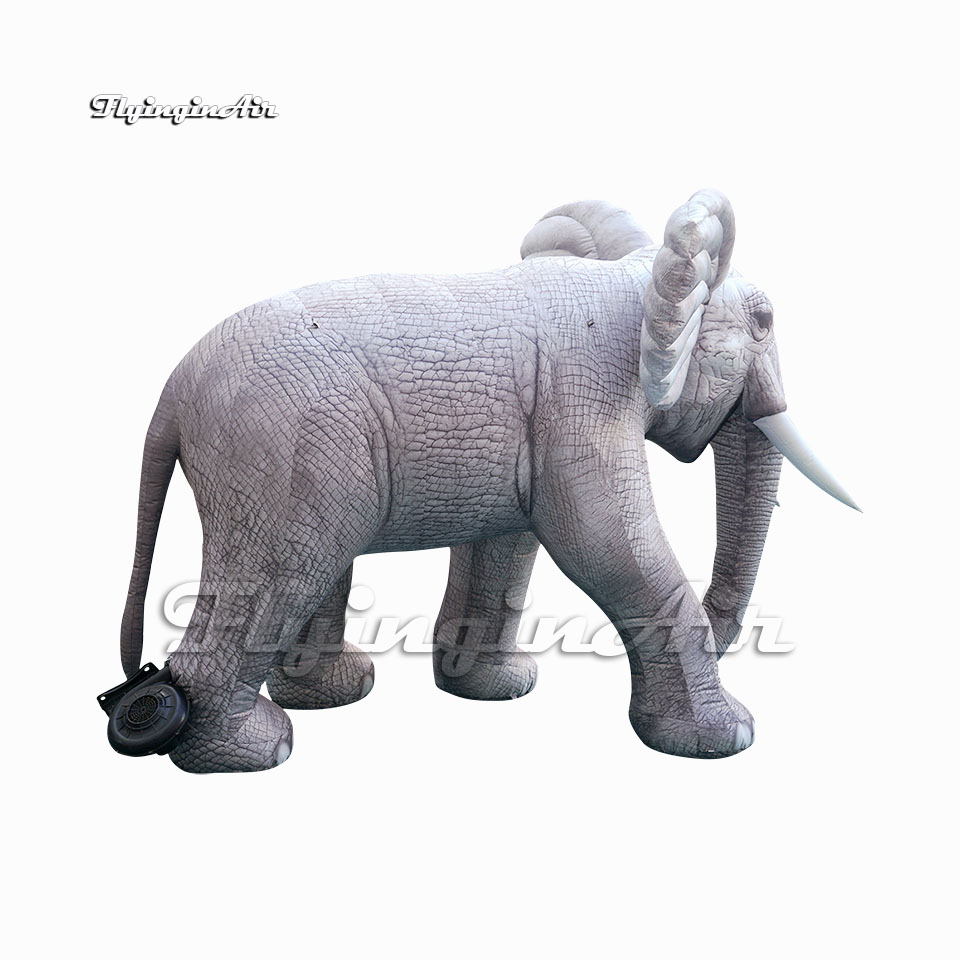 Outdoor Giant White Inflatable Elephant 2m Parade Performance Animal Mascot Balloon Blow Up Elephant For Circus Show And Zoo Event