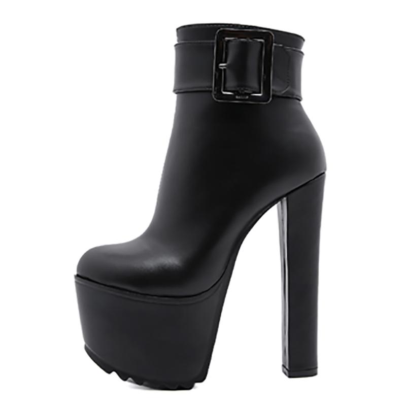 Winter for woman Fashion Sexy Pointed toe Pure color Platform Buckle Zipper Block heels Clear heels boots ankle boots 34-40, Black
Winter for woman Fashion Sexy Pointed toe Pure color Platform Buckle Zipper Block heels Clear heels boots ankle boots 34-40, Black